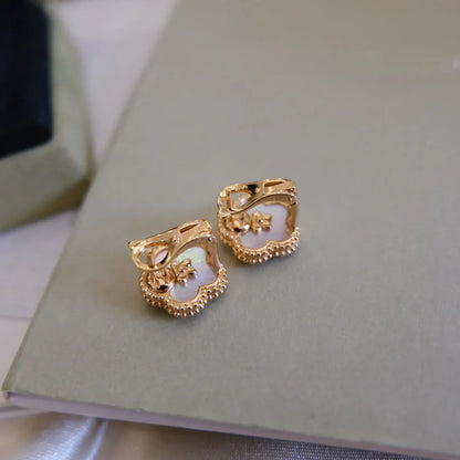 [Sprite Jewelry]LUCKY WHITE MOP EARRINGS