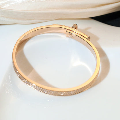 [Sprite Jewelry]Kelly Diamond-Set Bracelet with Moissanite
