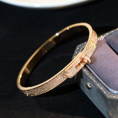 [Sprite Jewelry]Kelly Diamond-Set Bracelet with Moissanite