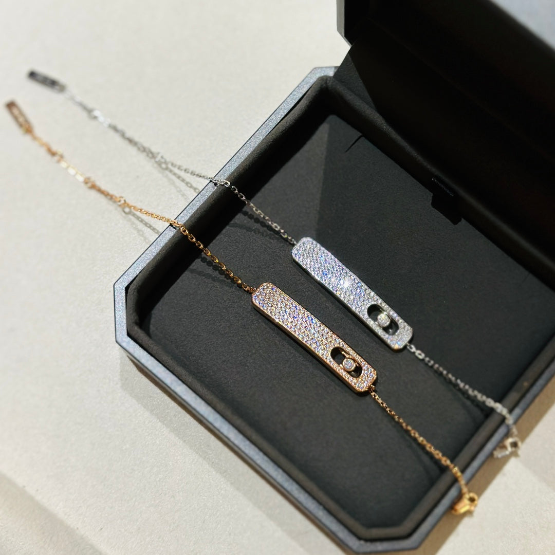 [Sprite Jewelry]MOVE CLASSIQUE DIAMOND PAVED BRACELET(Adjustable)