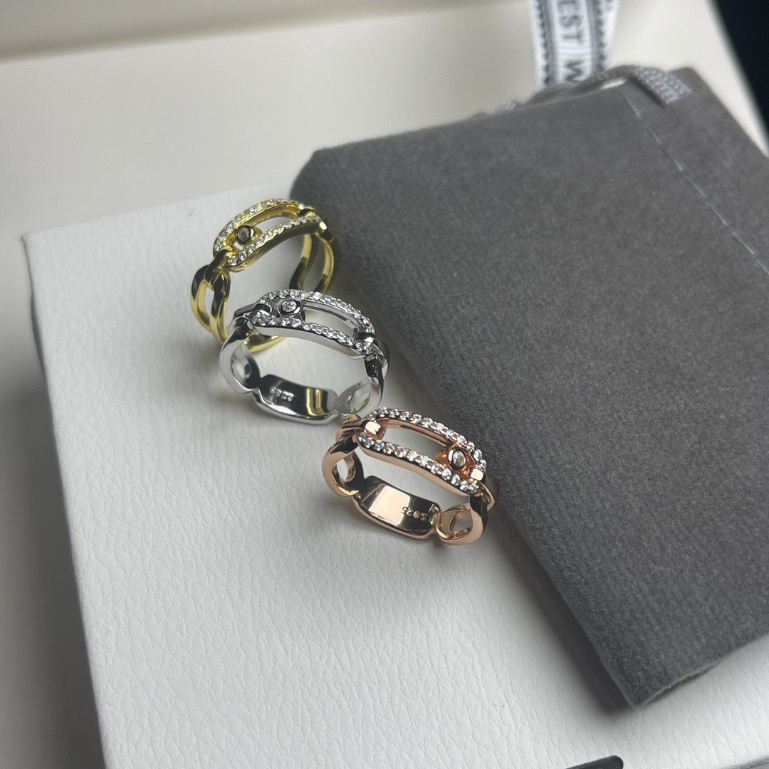 [Sprite Jewelry]Sliding Single Diamond Ring
