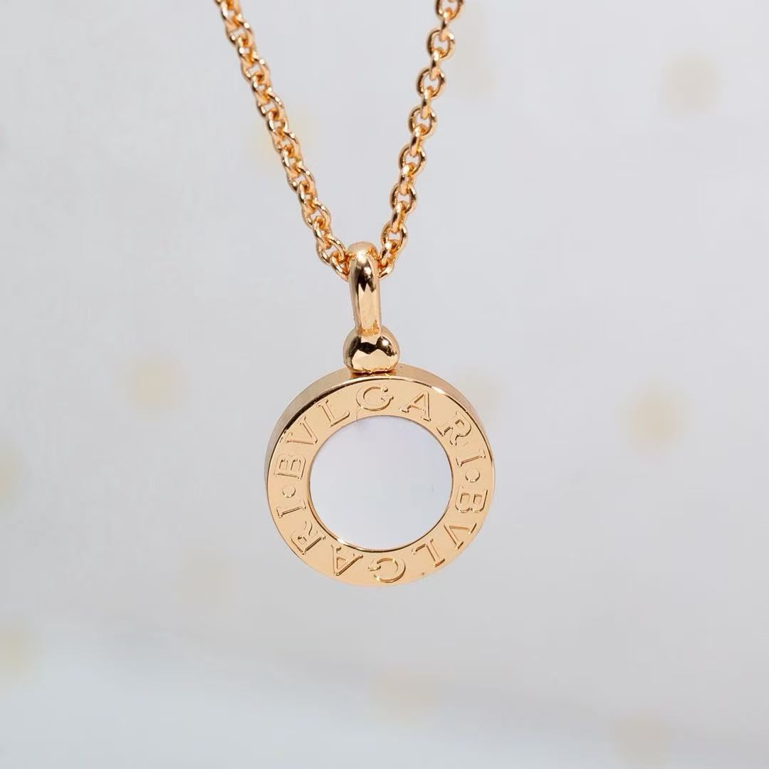 [Sprite Jewelry] T  Round Double-Sided Mother-of-Pearl Necklace