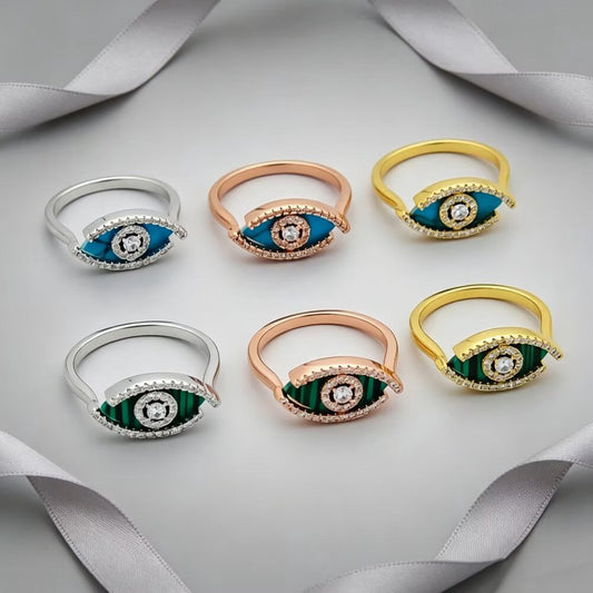 [Sprite Jewelry]Lucky Eye Malachite Ring
