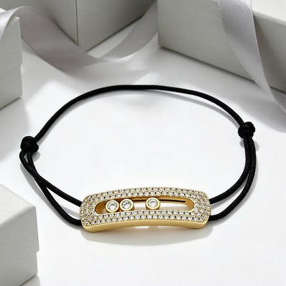 [Sprite Jewelry]Care(Large-4mm) pink cord pavé bracelet
