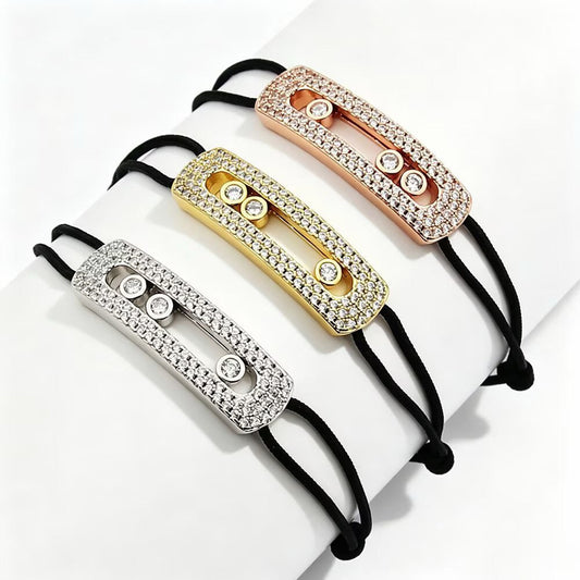 [Sprite Jewelry]Care(Large-4mm) pink cord pavé bracelet