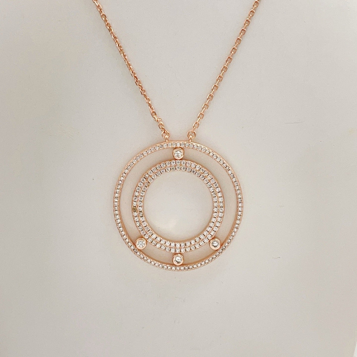 [Sprite Jewelry] Move Romane Pavé Diamond Sliding Circle Long Necklace