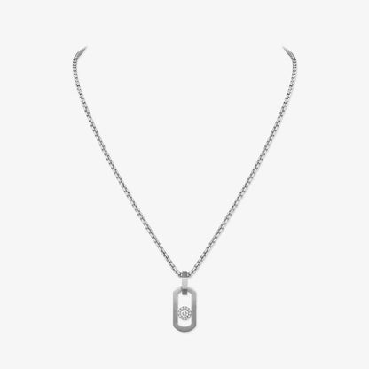 [Sprite Jewelry]So Move Paper‑Clip Sliding Diamond Necklace