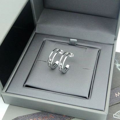 [Sprite Jewelry] Move Double Hoop Earrings, 3 Movable Stones