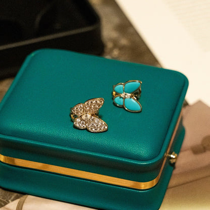 ¡®SpriteJewelry¡¯Asymmetrical Butterfly Earclips