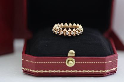 ¡®SpriteJewelry¡¯Double‑Row Spike Full‑Diamond Band Ring