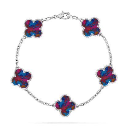 [Sprite Jewelry]New CLOVER 5 MOTIF COLOR GEMSTONES BRACELET COLLECTION