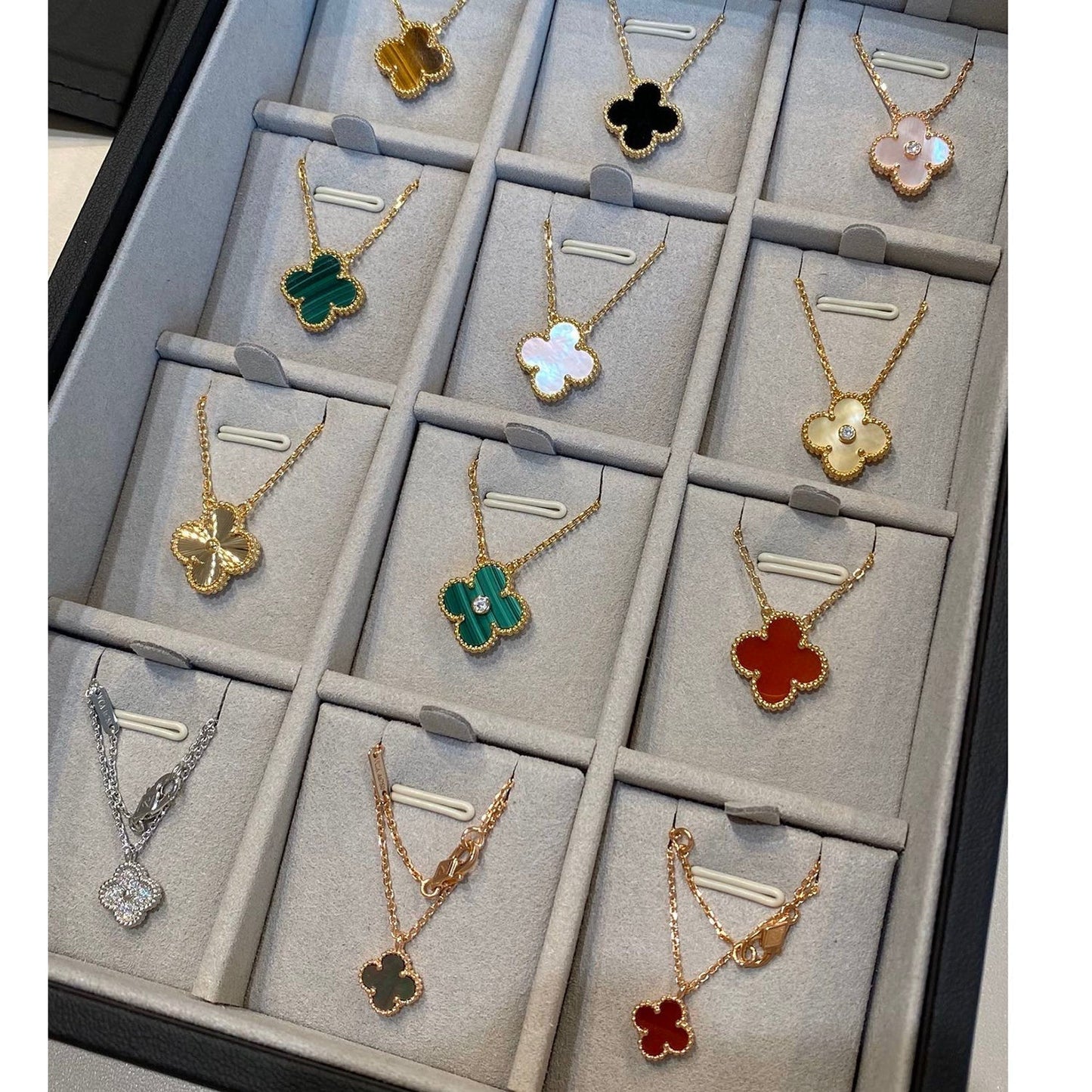¡®Sprite Jewelry¡¯CLOVER 15MM DIAMOND SINGLE FLOWER NECKLACE