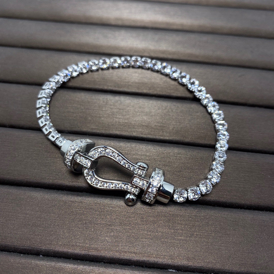 ¡®Sprite Jewelry¡¯FORCE  LARGE HORSESHOE FULL DIAMOND TENNIS BRACELET