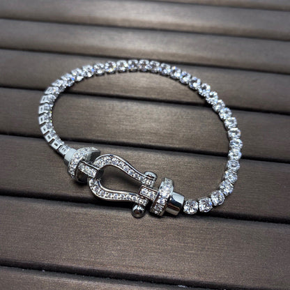 ¡®Sprite Jewelry¡¯FORCE  LARGE HORSESHOE FULL DIAMOND TENNIS BRACELET