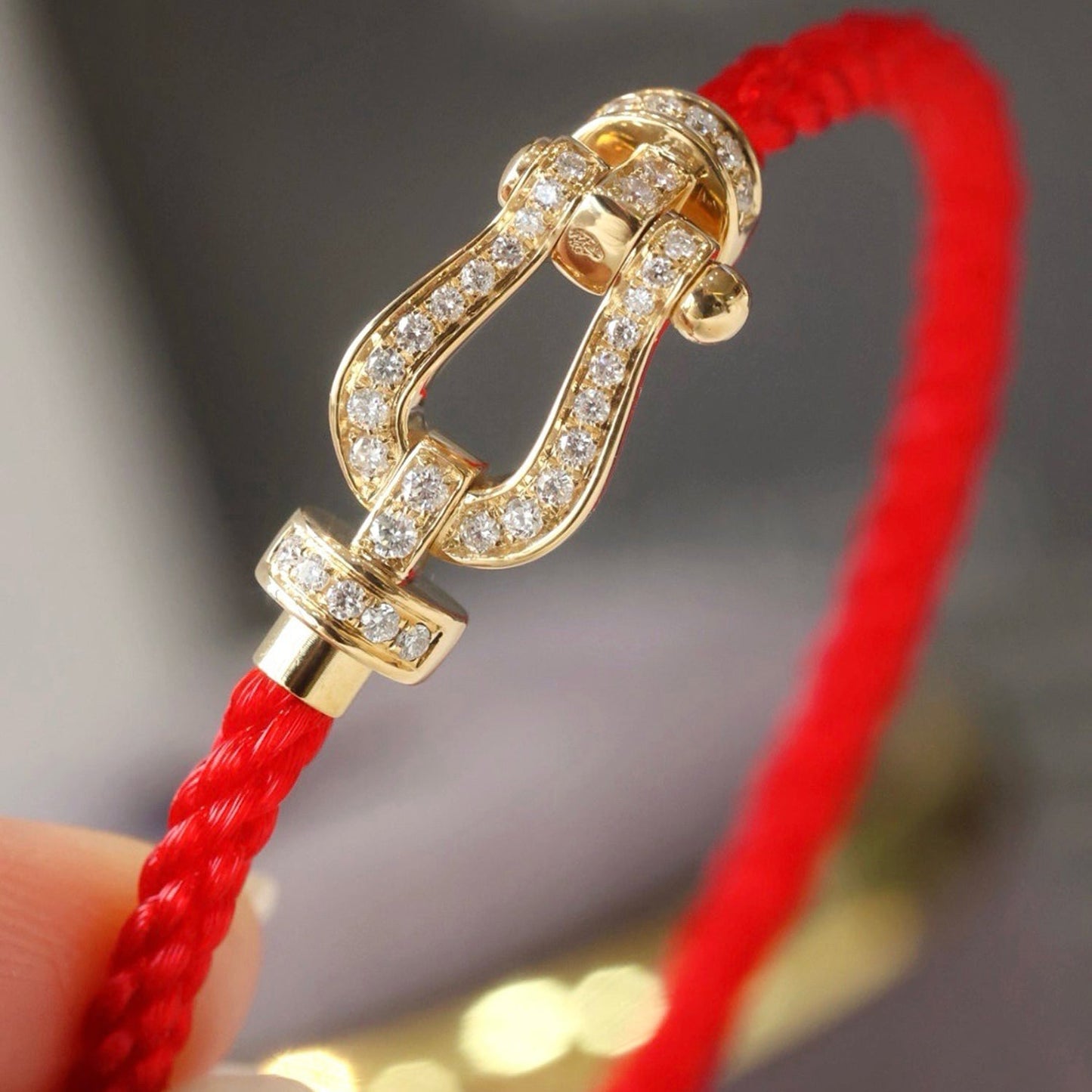 ¡®Sprite Jewelry¡¯FORCE LARGE HORSESHOE FULL DIAMOND BRACELET GOLD