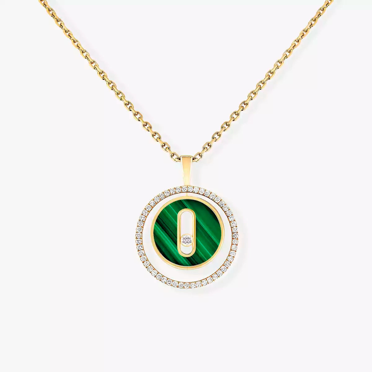 [Sprite Jewelry]Lucky Move Diamond Necklace in Rose Gold and White Mother-of-Pearl