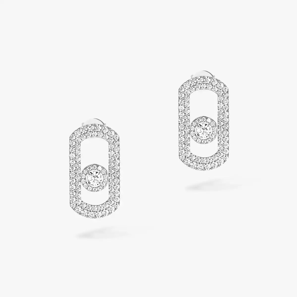 [Sprite Jewelry]So Move Pave_-Set Diamond Earrings in Silver