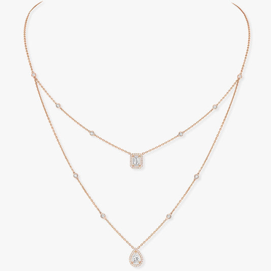 [Sprite Jewelry]MY TWIN 2 ROW DIAMOND NECKLACE