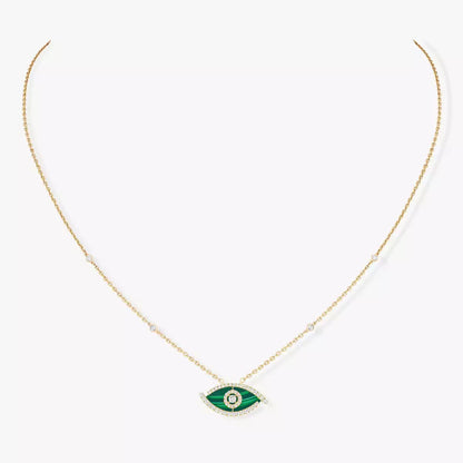 [Sprite Jewelry]Lucky Eye Diamond Necklace in Rose Gold and Turquoise