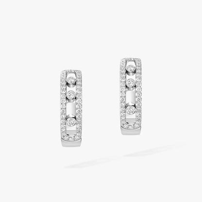 [Sprite Jewelry]Diamond Pave_ Hoop Earrings Move