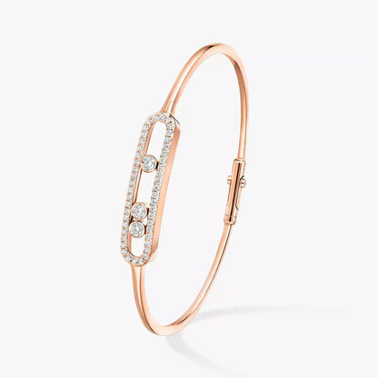 [Sprite Jewelry]Move Pavé Diamond Bangle Bracelet M