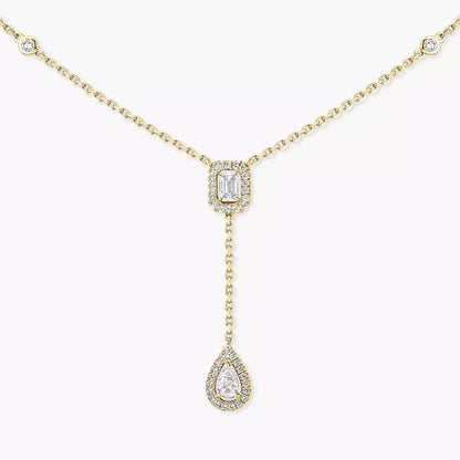 [Sprite Jewelry]Gold Diamond Tie Necklace