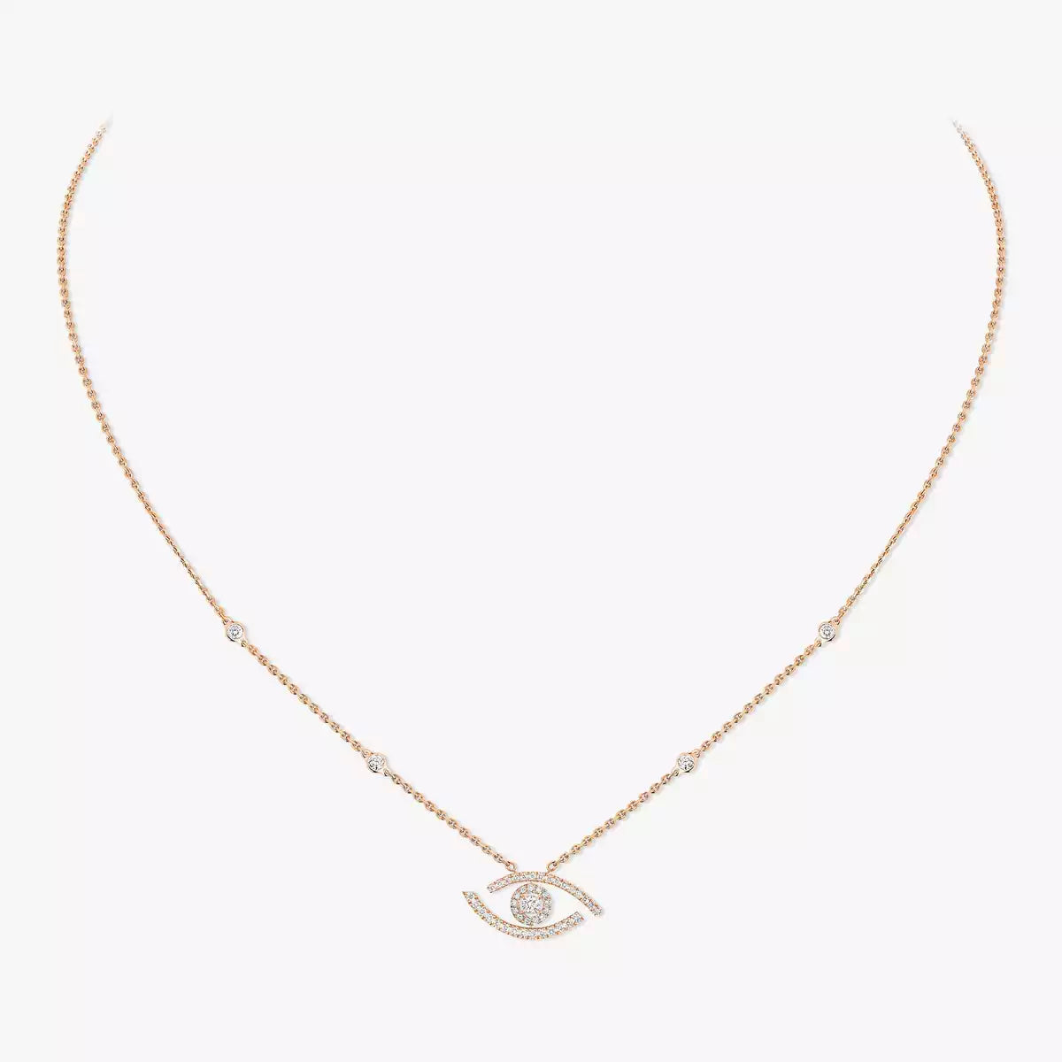 [Sprite Jewelry]Pave_ Diamond Necklace Lucky Eye