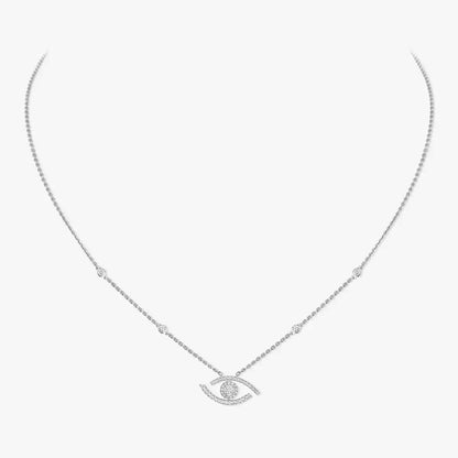 [Sprite Jewelry]Pave_ Diamond Necklace Lucky Eye