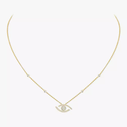 [Sprite Jewelry]Pave_ Diamond Necklace Lucky Eye