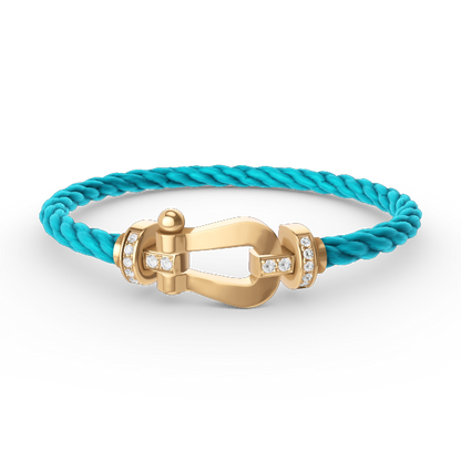 ¡®Sprite Jewelry¡¯FORCE LARGE HORSESHOE HALF DIAMOND BRACELET GOLD