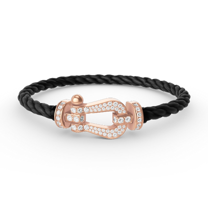 ¡®Sprite Jewelry¡¯FORCE LARGE HORSESHOE FULL DIAMOND BRACELET ROSE GOLD